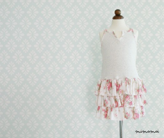 Light Gray Floral Dresses