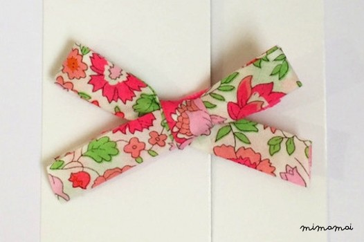 Barrette &agrave; Noeud en Liberty - D'Anjo
