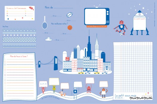 Sous-main enfant New York