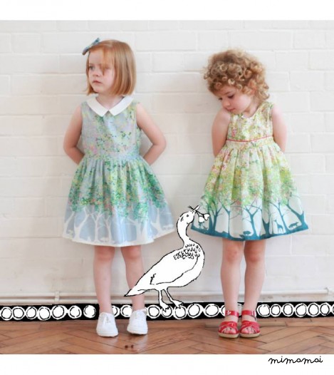 Girls Penny Dress in Blue Orchard