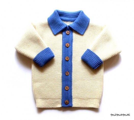 Babies/Children's merino wool collar Cardigan with oak buttons/toddlers/jacket/sweater
