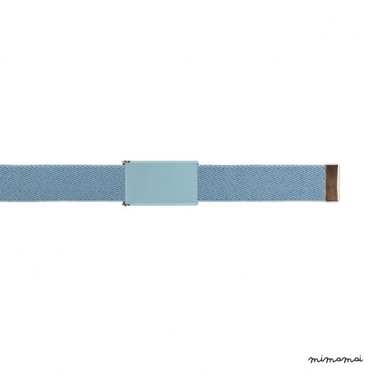 Pastel blue belt, pastel blue buckle