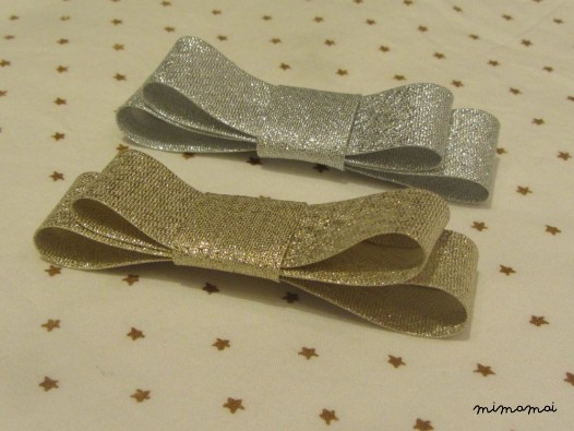 barrette double noeud plate