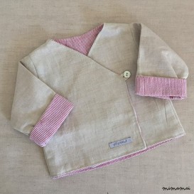 Chaqueta de lino unisex, reversible Mediterr&aacute;neo