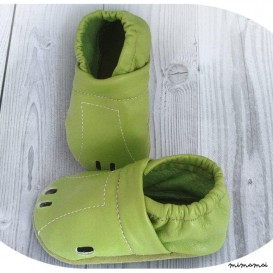 Pronto a spedire, scarpa suola morbida a mano in pelle