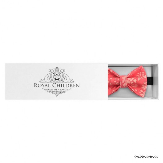 Child coral "Liberty" patternbow tie