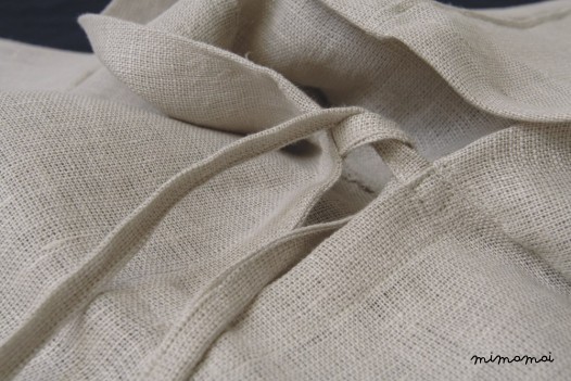Natural linen medieval hoodie