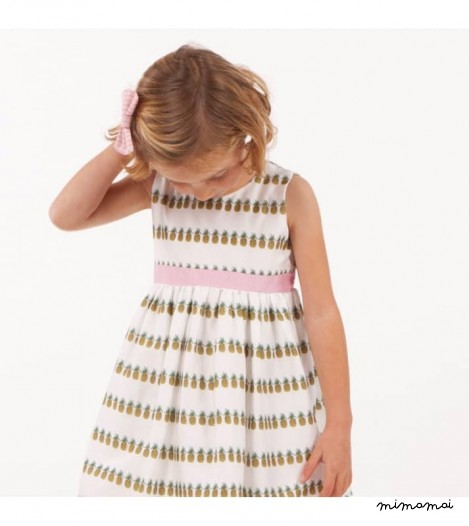 Martha Dress, Pineapple Heaven, Ivory