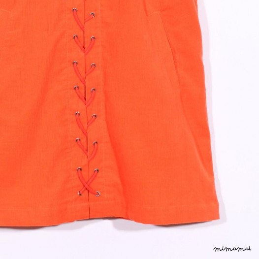 Sleeveless Eyelet Dress orange