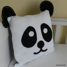 Cuscino di orso, panda bear, orso cuscino con le orecchie, arredamento della camera per bambini