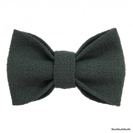 Child green bow tie, wool crepe
