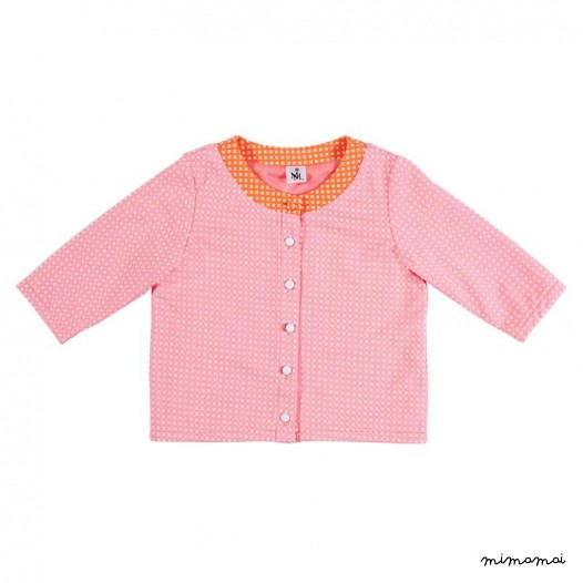 3/4 Sleeve Cardigan pink and orange