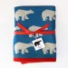Baby Blanket Merino pura lana · Blu Throw Blanket · Orsi polari stampa