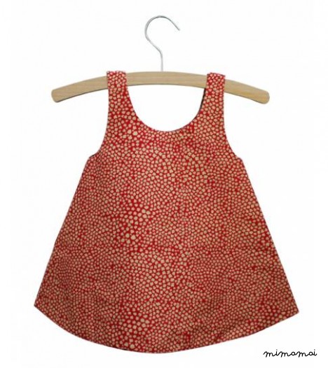 Daisy dress Reversible Poppy Print (Red/Purple)