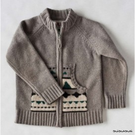 Knitted zipped jacket
