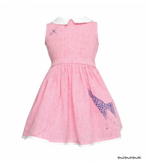 Penny Giraffe Dress Pink