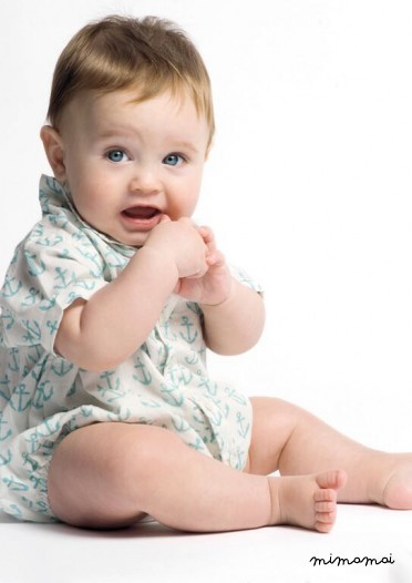 Infant Baby Boy Romper Boy&rsquo;s Nautical Collar Shirt