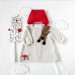 Abito in maglia baby e cappuccio. Little Red Riding Hood. 100% lana.