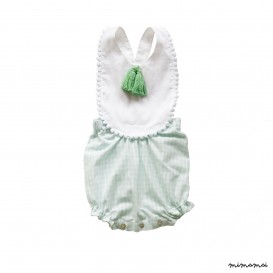Twinkle Romper | Mint Plaid