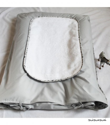 HOUSSE + MATELAS &Agrave; LANGER THERESA GRIS IMPOLI