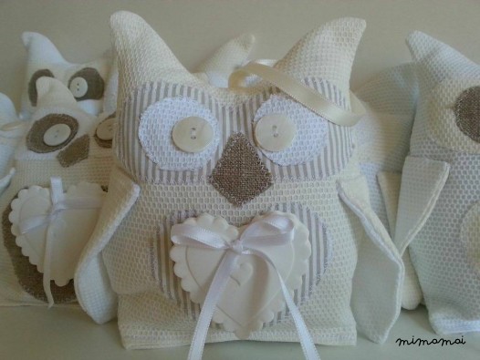 Gufi di cotone NON PROFUMATI. RIGHE bianche e beige