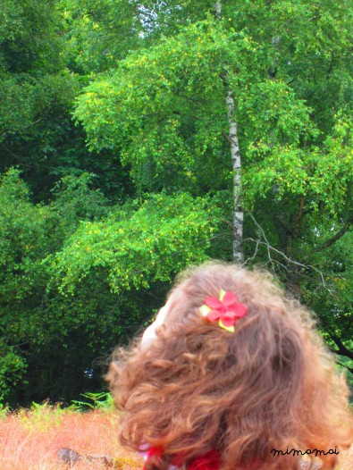 Allie Red Flower Hair Clip