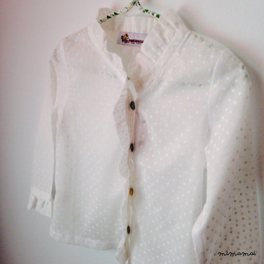 Girls blouse - white peasant blouse - girls white smock blouse -long sleeve blouse - girls tops