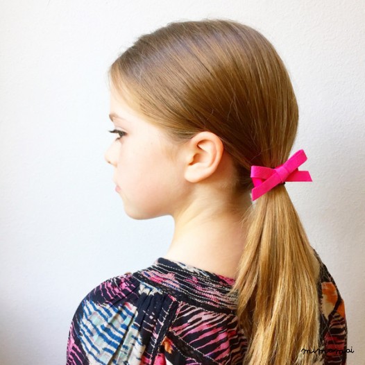 Barrette &agrave; Noeud Simili Daim - Turquoise