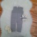 Baby romper, handmade knitwear of organic cotton, grey