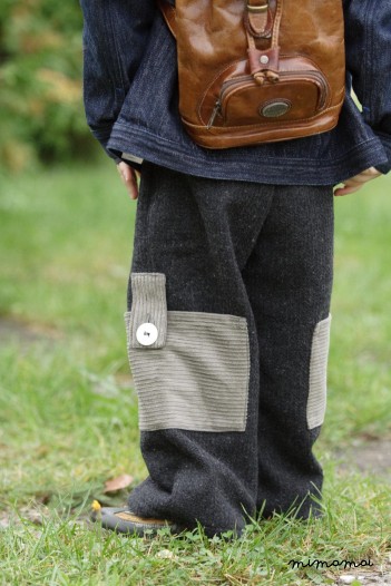 Warm trousers with huge side pockets