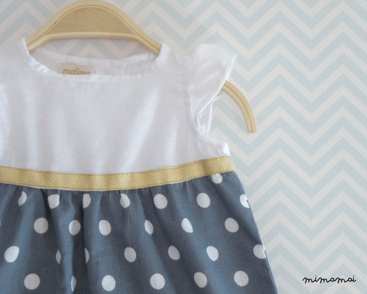 Little girl First Birthday dress, Polka dots