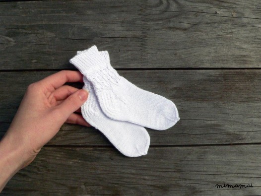 Baby cotton socks - hand knit baby summer socks - newborn socks