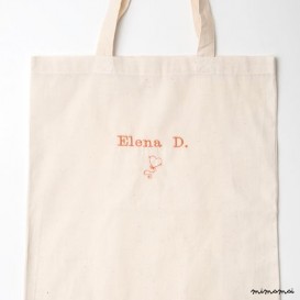 Borsa in tela di cotone manici corti - 40x50