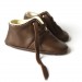 3-6 Months Slippers / Baby Shoes Lamb Leather OwO Shoes Brown