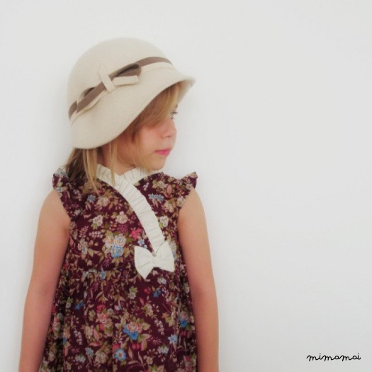 Floral plum Dress for toddler and little girls