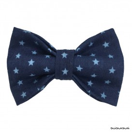 Child blue with pastel-blue stars bow tie, cotton