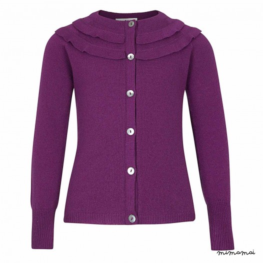 Mila Cardigan Cashmere Grape