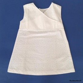 Vestitino Ginevra bianco con cerchi ricamati