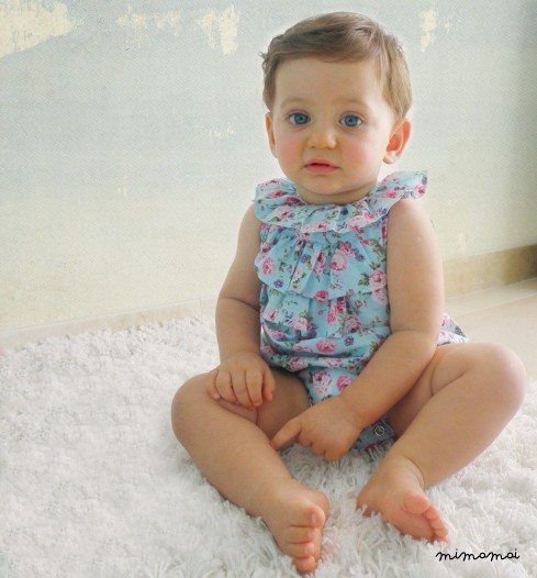 Shabby Chic Baby girl ruffle romper