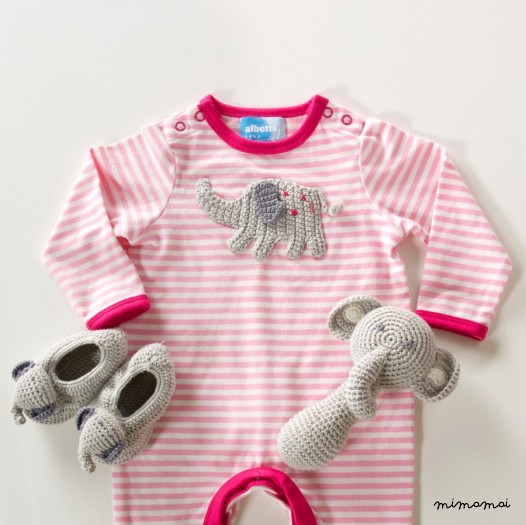 crochet elephant rattle