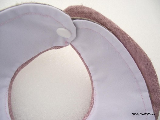 Natural linen Peter Pan collar bib