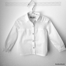 Girls blouse - white peasant blouse - girls white smock blouse -long sleeve blouse - girls tops