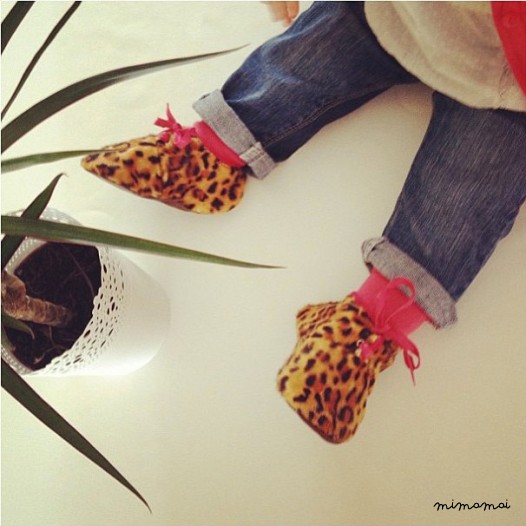 3-6 months Slippers / Baby Shoes Lamb Leather