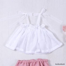 Baby viscose shirt, Baby summer top, Baby set, Baby girl top, Baby girl white shirt