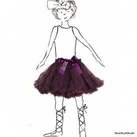 Girls Petticoat Tutu in Plum