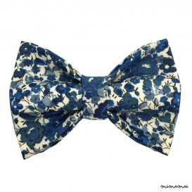 Child blue "Liberty" pattern bow tie, cotton