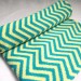 Baby Knit Blanket/Lemon & Turquoise