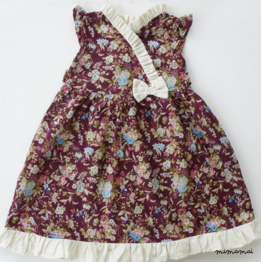Floral plum Dress for toddler and little girls