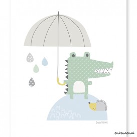 Affiche bebe crocodile