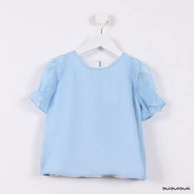 Flared Sleeve Top pale blue